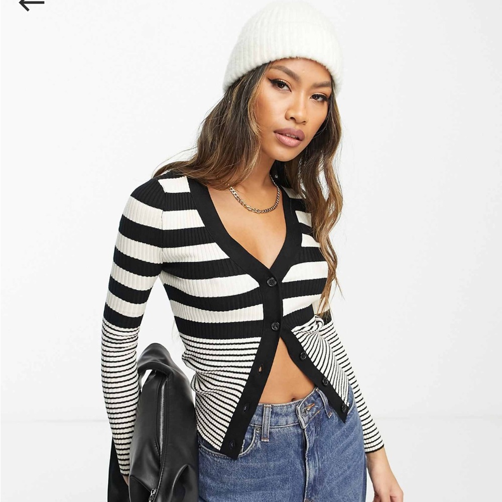 Asos black striped cardigan - Picture 4 of 6